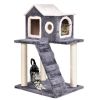 36 Inch Tower Condo Scratching Posts Ladder Cat Tree - dark gray