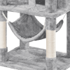67'' H Multi-Level Cat Tree Cat Tower with Condos - Light Gray