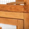 Outdoor Cat Enclosure, Large Wood Cat Cage with Sunlight Top Panel, Perches, Sleeping Boxes, Pet Playpen, Orange - Orange