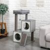 Cat Tree Luxury 34 Inches Tower with Double Condos, Spacious Perch, Fully - Default