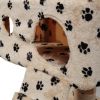 Sturdy Cat Tree Furniture for Multiple Cats with Flannel Covered 2 Condo Elevated Platform Activity Gift (Beige/Grey) XH - Beige