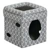2-Story Cat Cube, Geometric Gray - Geometric Gray