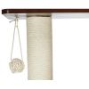 Wooden & Sisal 2-Level 31" Cat Tree with Scratching Posts & Condo - Brown/White