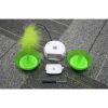 Rolling Pet Toys Interactive 360 Degree Automatic Self Rotating LED Light Sound Cat Chaser Ball Exercise with Detachable Feather - green