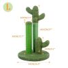 (Do Not Sell on Amazon) Cat Scratching Post Cactus Cat Scratcher Featuring with 3 Scratching Poles and Interactive Dangling Ball XH - M