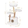 Modern Cat Tree; Natural Branch Cat Tower; Luxury Cat Condo; Indoor Cat Furniture; Kitten Cat Gift; White - as Pic