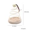 Pet Plush Toy For Indoor Cats; Cat Plush Toy With Spiral Spring Plate And Funny Ball; Cat Teaser Toy - Mouse