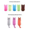 EW pet thumb toy small expression plush catnip teaser stick - Gray