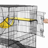 4 Tiers Rolling Cat Cage Pet Cage with Hammock;  Black - Black