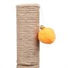 HOBBYZOO 13" Cat Tree Tower with Linen Circular Ring, Toys RT - Beige Brown