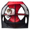 Pet Life Kitty-Play Obstacle Travel Collapsible Soft Folding Pet Cat House - Red, Black