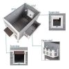 Feral Cat House, Larger Design for 3 Adult Outdoor Cats Weatherproof - Default