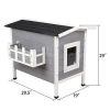 Feral Cat House, Larger Design for 3 Adult Outdoor Cats Weatherproof - Default
