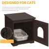 Enclosed Cat Litter Box Furniture - Espresso