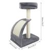 Cat Tree Sisal-Covered Scratching Post and Pad, Cat Activity Center for Kittens RT - Gray