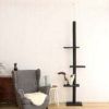 Cat Tree & Scratching Post Tower, Gray, 90 in - charcoal
