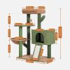 Cat Tree 41 Inches Cactus Tower with Sisal Covered Scratching Post and Cozy - Default
