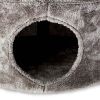 2-Level Medium Cat Condo with Hammock, Gray, 20" - Gray