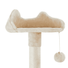 61" Cat Tree with Condo and Scratching Post Tower - Beige