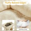 23.5" H 2-Level Cat Tree Condo Tower with Plush Perch - Beige
