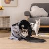 3 in 1 Cat Bed, Foldable Tunnel Pet Travel Carrier Bag Toy Bed with Plush Balls - Default
