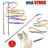 Free shipping 2Pcs Cat Toy Wand Teaser Catcher Stick Exerciser Interactive Toy Pet Play YJ - 2pcs