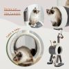 Modern Cat Tree Cat Tower with Large Tunnel and Scratching Post Animal Shaped Elk Cat Play House for Indoor Cats - Grey