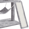 61" Cat Tree with Condo and Scratching Post Tower - Light Gray