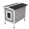 Feral Cat House, Larger Design for 3 Adult Outdoor Cats Weatherproof - Default