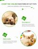 Cartoon Pet Cat Toy Stick Feather Rod Mouse Toy With Mini Bell Cat Catcher Teaser Interactive Cat Toy - White