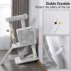 36" Cat Tree with Condo and Scratching Post Tower Kitten Activity Plush Play House Cat Nest - Light Gray