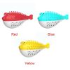 Fish Shape Built-in Small Bell Cat Pet Toothbrush Refillable Catnip Simulation Fish Teeth Cleaning 2 in 1 Chew Toys - yellow