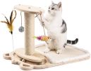 MewooFun Tree Scratching Tower 14'' 2-Layer Cat Tree Sisal Cotton Cat Toys Gifts - WP040