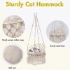 Mewoofun Cat Hammock Bed Cotton Hanging Cat Bed for Indoor Cats Sleeping Playing - WP066