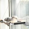 Cat Window Perch Cat Hammock Window Seat Window Mounted Cat Bed Hanging Cat Seat Hold up to 66lbs - Grey