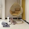 Cat Scratching Post Cat Kitten Sisal Scratch Post Toy w/ Tunnel - Grey