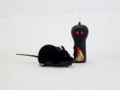 Remote control electric mouse for pet toys; simulation electric mouse; battery replaceable; cat toy - black - Tuba