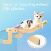 Mewoofun 5 Color Cat Pet Window Wooden Component Bed Hanging Cotton Canvas - purple