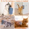 4Pcs Cat Self Groomer Soft Silicone Wall Corner Scratcher Pet Grooming Hair Brush Comb Massage Tool Kitten Indoor Long Short Fur - Grey