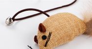Cat Natural Sisal Wand Teasers and Exerciser for Kitten with Mouse Bell Feather etc. Cat Toy Collection in a Box - sisal