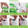 Rolling Pet Toys Interactive 360 Degree Automatic Self Rotating LED Light Sound Cat Chaser Ball Exercise with Detachable Feather - green