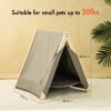 Pet Tent; Cat Tent for Indoor Cats; Wooden Cat House for small Pets; Gray green - as Pic