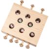 Cat Toy; Interactive Whack-a-mole Solid Wood Toys for Cats - as Pic