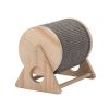 Freestanding Solid Wood Waterwheel Cat Scratcher, Sisal Scratch Furniture - Default