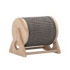 Freestanding Solid Wood Waterwheel Cat Scratcher, Sisal Scratch Furniture - Default