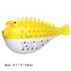 Fish Shape Built-in Small Bell Cat Pet Toothbrush Refillable Catnip Simulation Fish Teeth Cleaning 2 in 1 Chew Toys - yellow