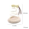 Pet Plush Toy For Indoor Cats; Cat Plush Toy With Spiral Spring Plate And Funny Ball; Cat Teaser Toy - Mouse