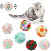 Cat Toy Balls Cat Interactive Toy Plush Artificial Colorful Cats Teaser Toy Pet Supplies Interactive 4CM Mouse Cage Plush Toys - A