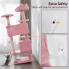 54.5" Double Condo Cat Tree with Scratching Post Tower - pink - 70in