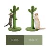Cactus Cat Tree Scratcher With Sisal Scratching Post Interactive Ball Green - as picture